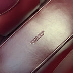 SMALL ARCO TOTE 30 IN WINE RED SOFT LAMBSKIN