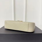 LE 5 À 7 ハンドバッグ 24インチ スネーク柄 ホワイトカーフスキン