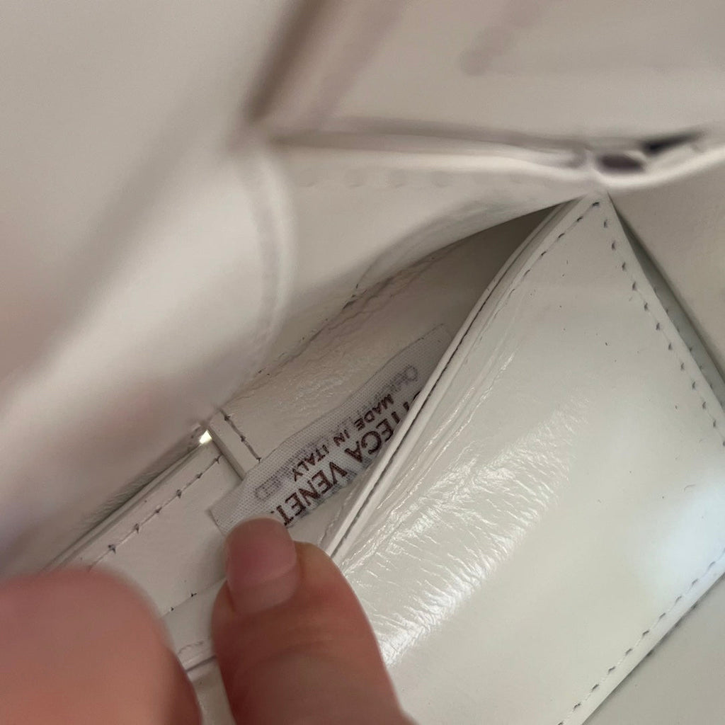 CANDY ARCO TOTE 20 IN WHITE SOFT LAMBSKIN