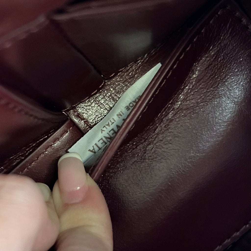 CANDY ARCO TOTE 20 IN WINE RED SOFT LAMBSKIN