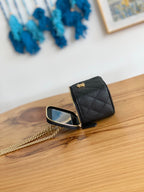 CC MINI 10 バニティ（ブラックカーフスキン、ゴールドハードウェア）