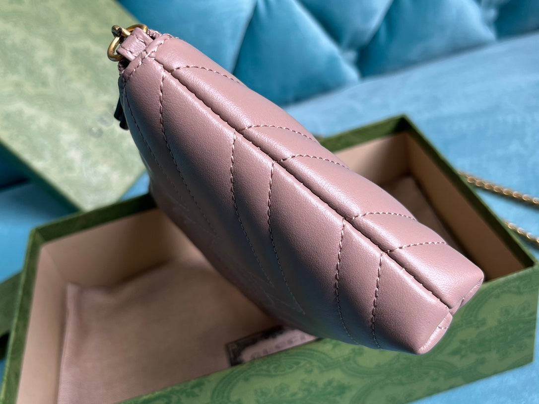 GGマーモント ミニ 22 ハンドバッグ ライトパープル カーフスキン