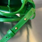 CANDY ARCO TOTE 20 IN GREEN SOFT LAMBSKIN