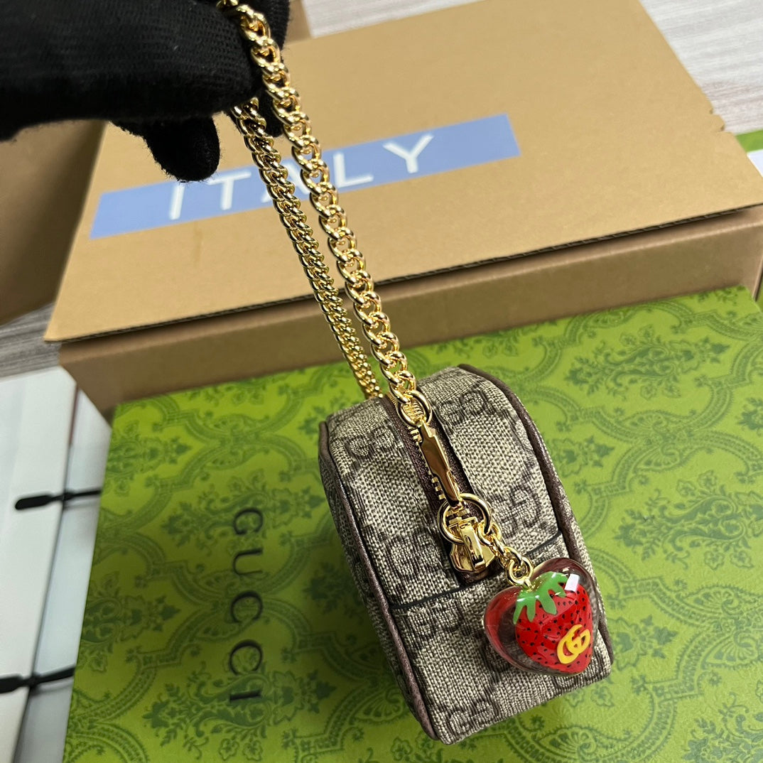 GGスーパーミニ 3ボックスバッグ（ベージュキャンバス）