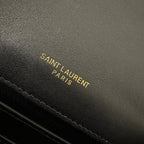 KATE TASSEL 20 BLACK CALFSKIN WITH GOLD LOGO