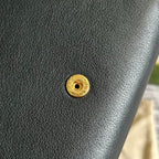 BLONDIE INTERLOCK MINI SHOULDER BAG 12 IN BLACK CALFSKIN GOLD CHAIN