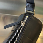 SMALL CYLINDER CASSETTE 21 IN BLACK CALFSKIN