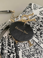 ミディアム D-JOY 26 バッグ（ブラック/ホワイトカーフスキン）