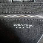 SMALL CASSETTE 23 IN BLACK CANVAS AND CALFSKIN TRIM