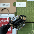 ダイアナ トートバッグ 19 ブラック ラムスキン バンブーハンドル