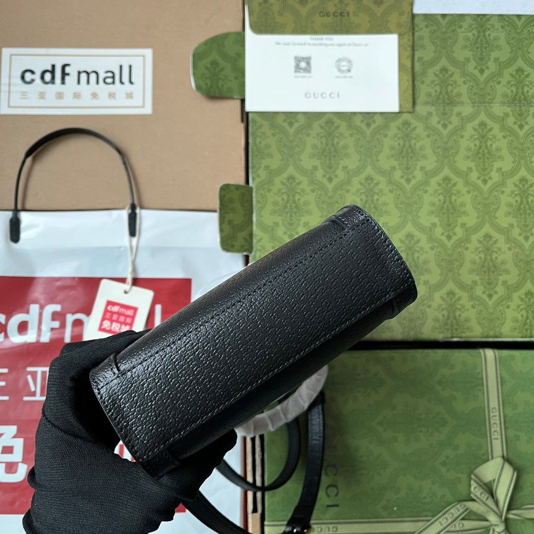 ダイアナ トートバッグ 19 ブラック ラムスキン バンブーハンドル