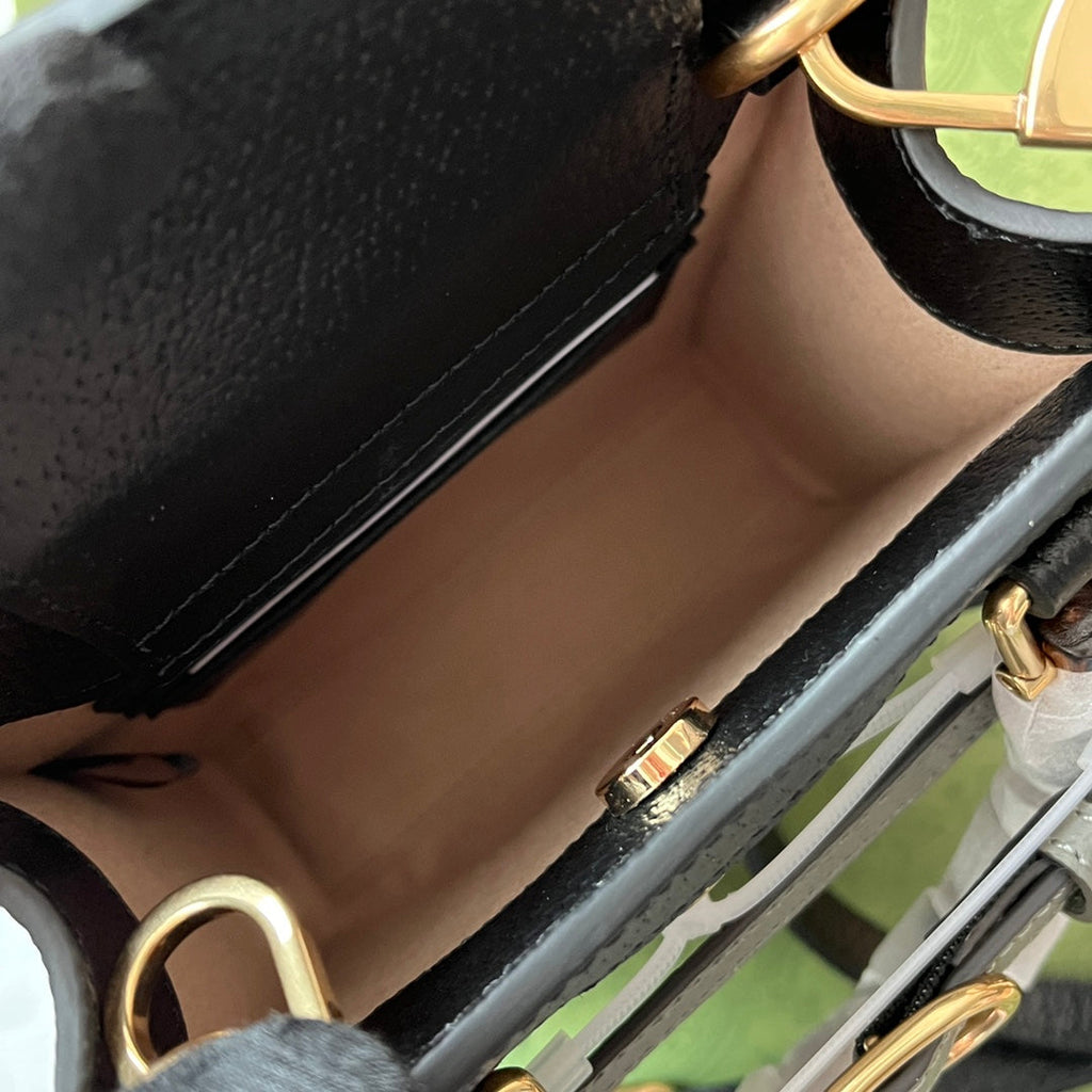 ダイアナ トートバッグ 19 ブラック ラムスキン バンブーハンドル