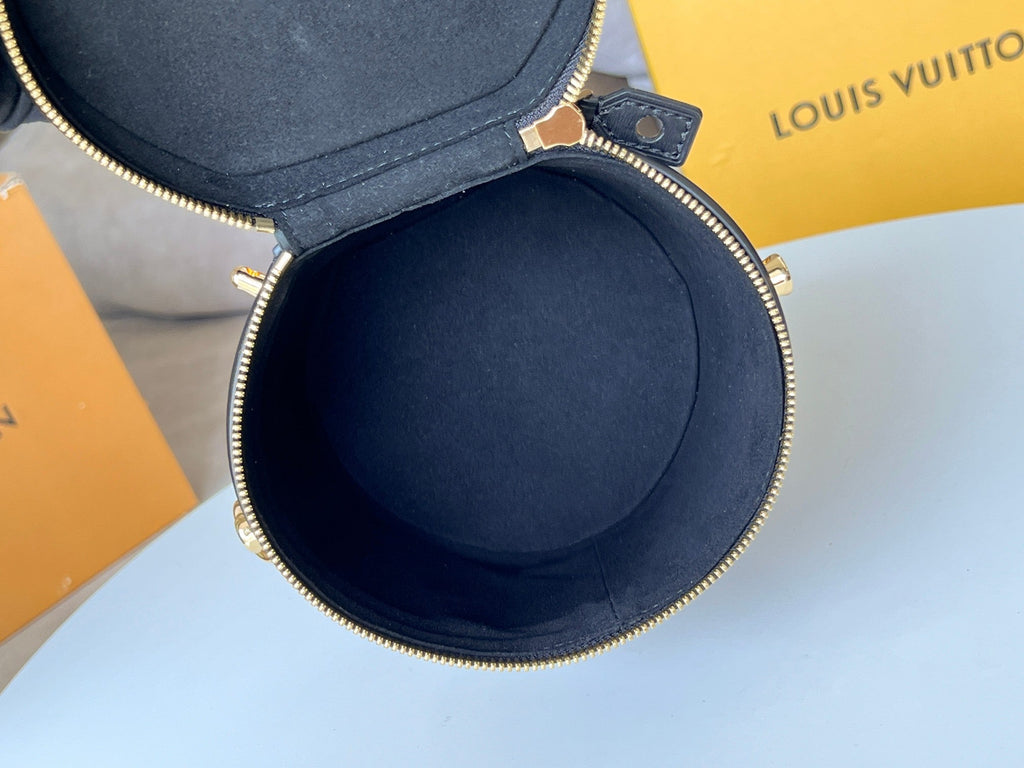 LV 25S プチ ノエ 16インチ ブラウン モノグラム コーティングキャンバス レザートリム ブラック