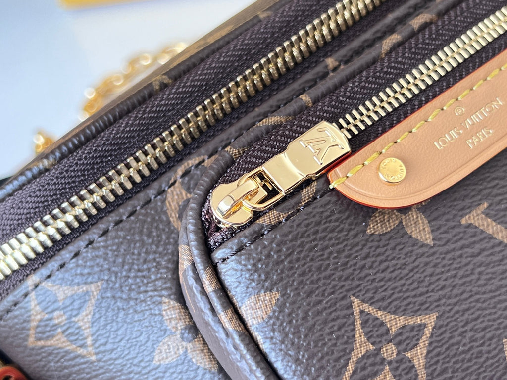 LV 25S ミニバンバッグ 17インチ ブラウン モノグラム カーフスキン ゴールド金具