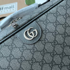 OPHIDIA SHOULDER BAG 36 IN DARK GREY GG CALFSKIN