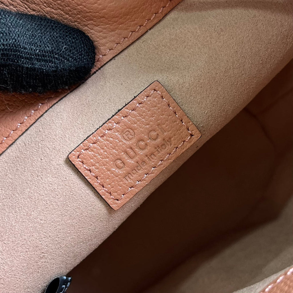 GG オフィディア ミニ 19 バケット ライトピンク キャンバス＆カーフスキン