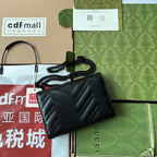 マーモント キルティングハンドバッグ 20 ブラックカーフスキン