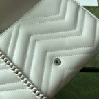 マーモント キルティングハンドバッグ 20 ホワイトカーフスキン