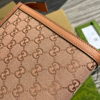 OPHIDIA GG 27 BAG IN LIGHT PINK CANVAS AND CALFKSKIN