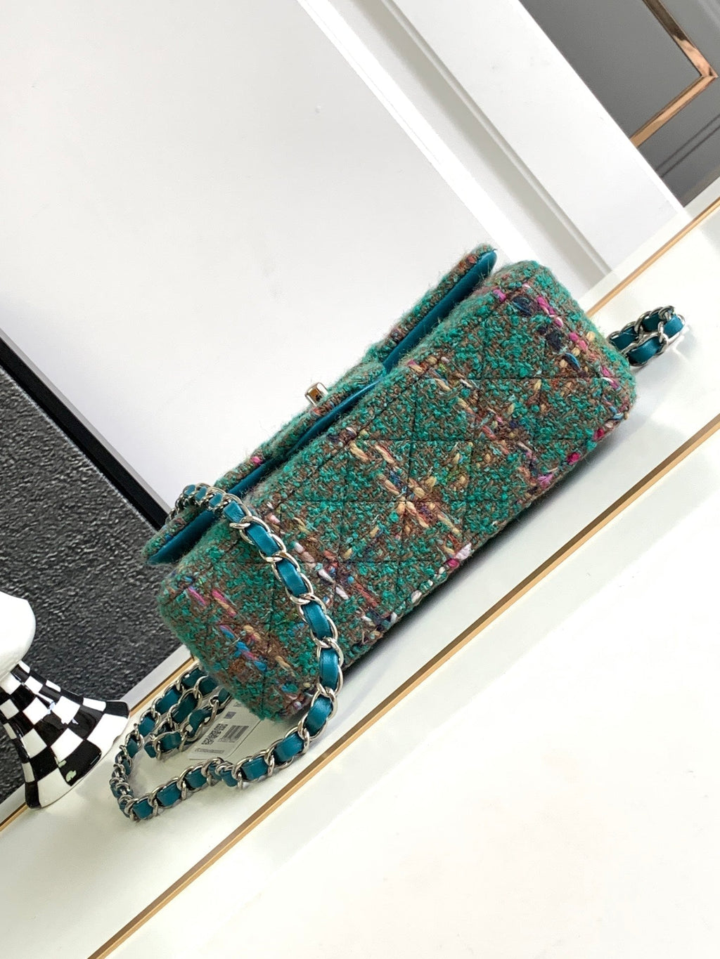 CC ミディアム 20 クラシックバッグ（グリーンフォレストウールツイード）