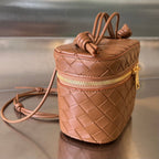 ミニバニティケース 18インチ シナモンブラウン ラムスキン