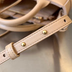 CANDY ARCO TOTE 20 IN TAN BROWN CALFSKIN