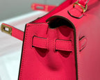 KELLY 28CM IN ROSE TYRIEN SWIFT CALFSKIN GOLD HARDWARE