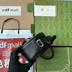 SMALL BLONDIE OVAL SHOULDER BAG 20 IN BLACK CALFSKIN