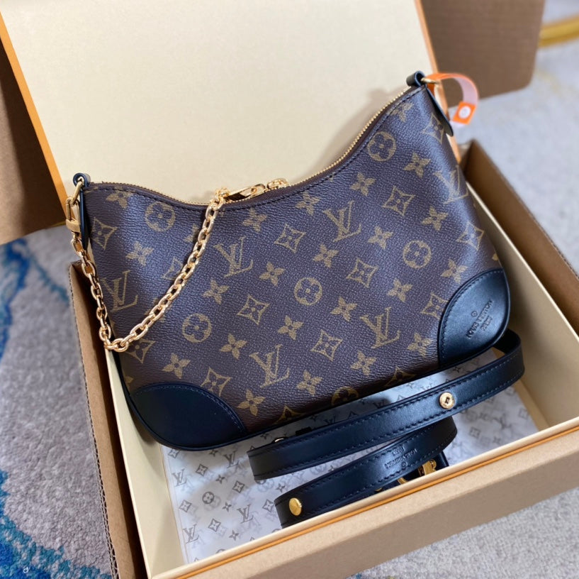 ブローニュ 29 ブラウン モノグラム キャンバス ゴールド金具