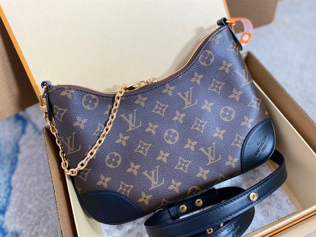 ブローニュ 29 ブラウン モノグラム キャンバス ゴールド金具