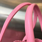 ラージ キャバット 51 フラミンゴ ピンク ラムスキン