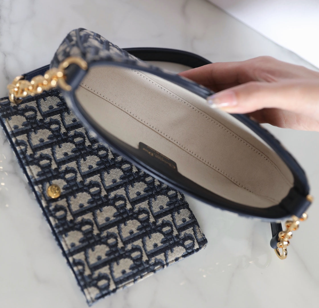 ミニ 21 チェーンハンドバッグ ブラック オブリーク ジャカード