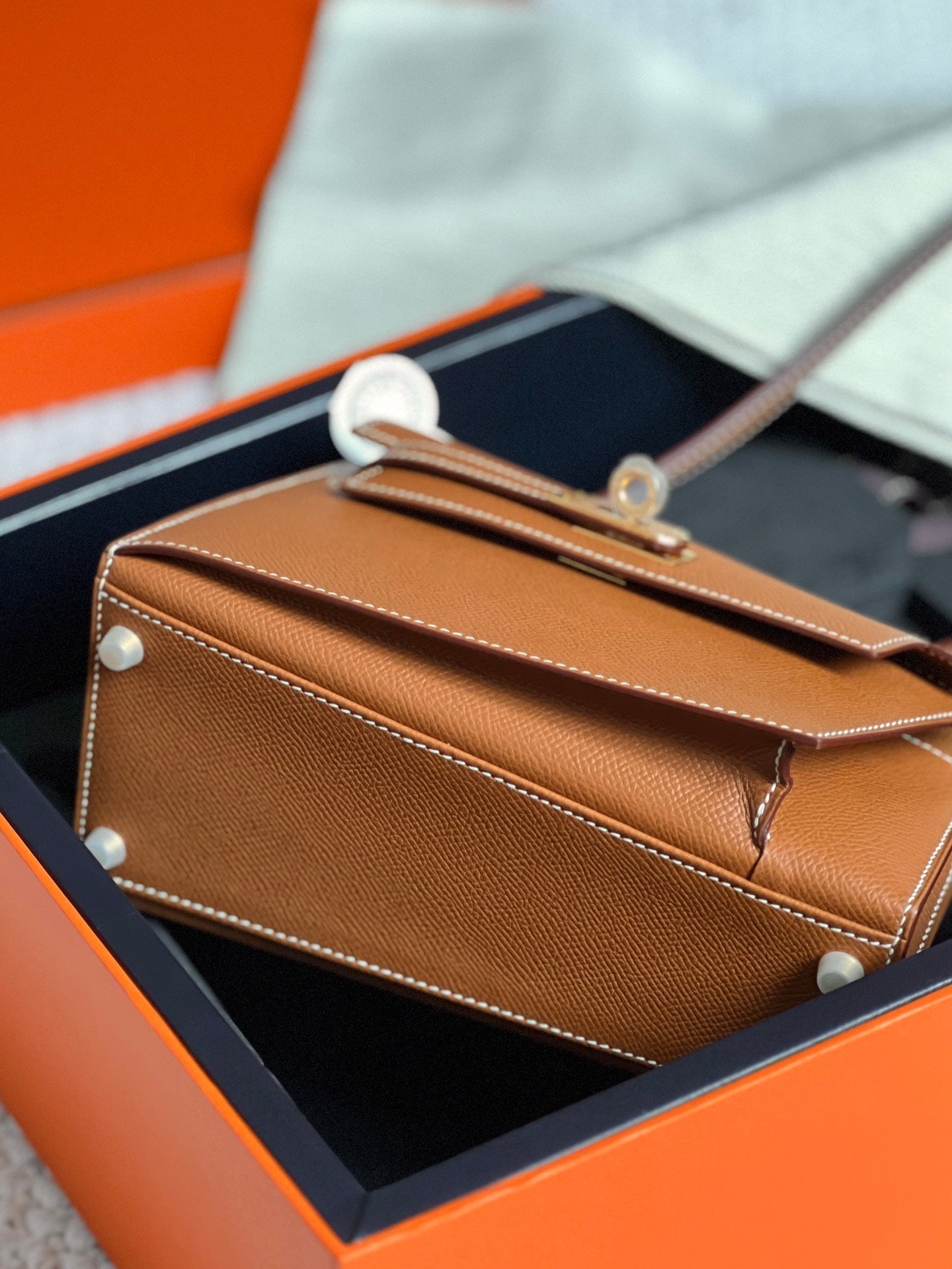 ケリー・デソルドレ 20 ブロンズブラウン エプソムレザー ゴールド金具