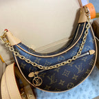 ループ 23 ブラウン モノグラム キャンバスとレザートリム