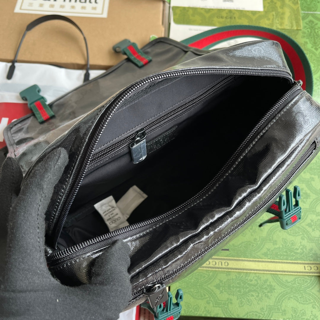 メッセンジャーバッグ 27 ブラックモノグラムキャンバス