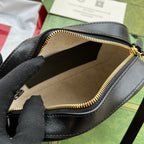 HORSEBIT 1955 SMALL CAMERA BAG 20 IN BLACK CALFSKIN