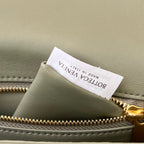 ANDIAMO 21 IN GRAY OLIVE LAMBSKIN