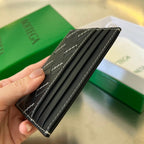 INTRECCIATO 10 CREDIT CARD CASE IN BLACK LAMBSKIN