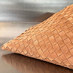 ラセットブラウンラムスキン製ラージホップ54