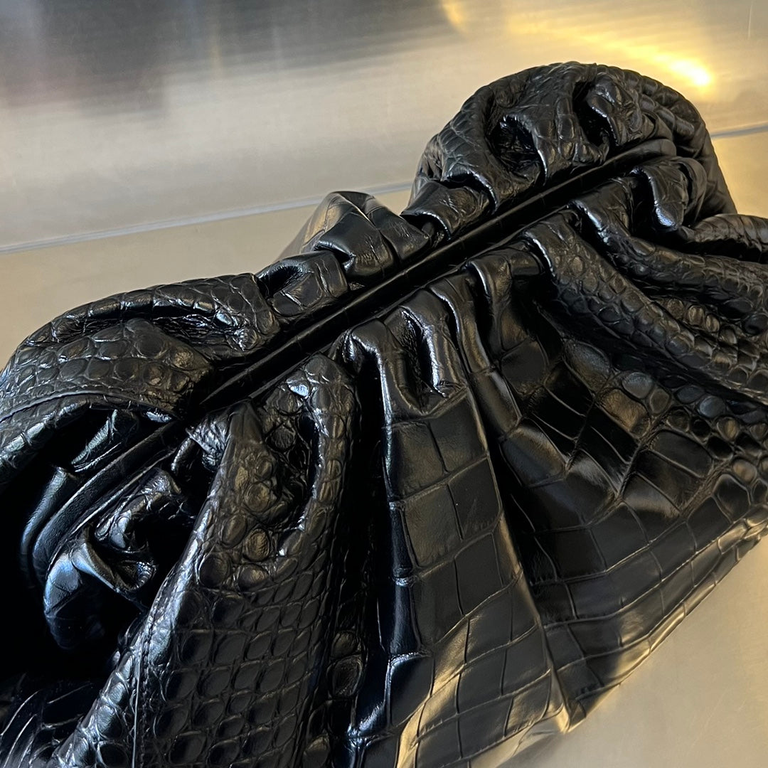 クラシックポーチ 40cm ブラックカーフスキン