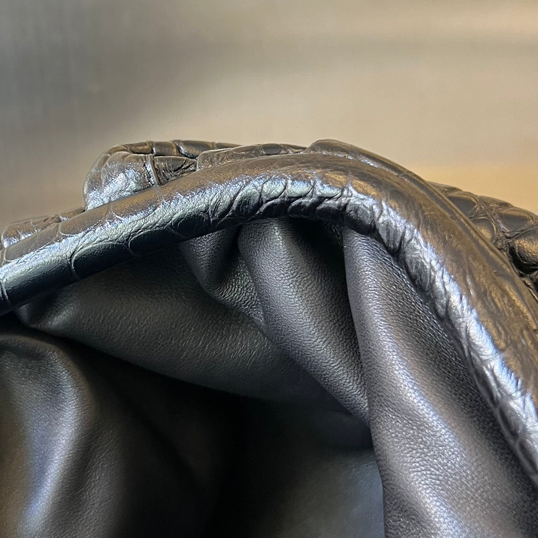 クラシックポーチ 40cm ブラックカーフスキン