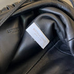 ミニポーチ 22cm ブラックカーフスキン