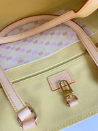 オンザゴー 35 ピーチ ダミエ ジャイアント キャンバス