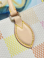 オンザゴー 35 ピーチ ダミエ ジャイアント キャンバス