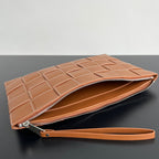 LARGE CASSETTE POUCH 35 IN BURNT SIENNA CALFSKIN