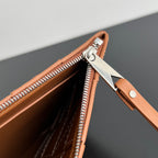 LARGE CASSETTE POUCH 35 IN BURNT SIENNA CALFSKIN