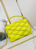 GO-14 MM 23インチ レモンイエロー キルティングラムスキン ゴールドハードウェア