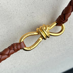 ラージ アンダモ 42 ホワイトブラウン カーフスキン＆キャンバス