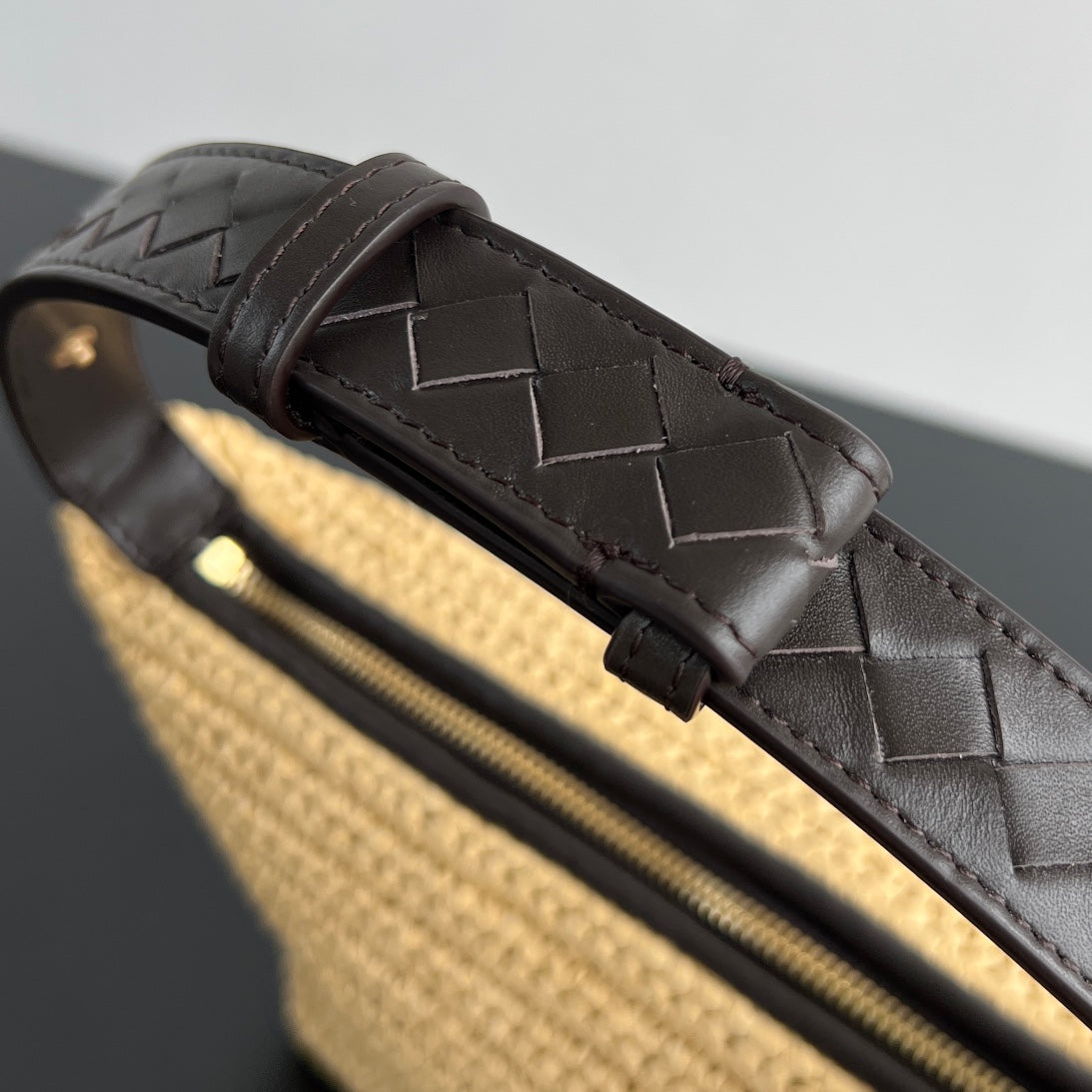 ナチュラルラフィアクロシェのミニウォレス20バッグ