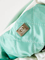 CC MINI 20 HOBO BAG IN WHITE MIX LIGHT GREEN CALFSKIN